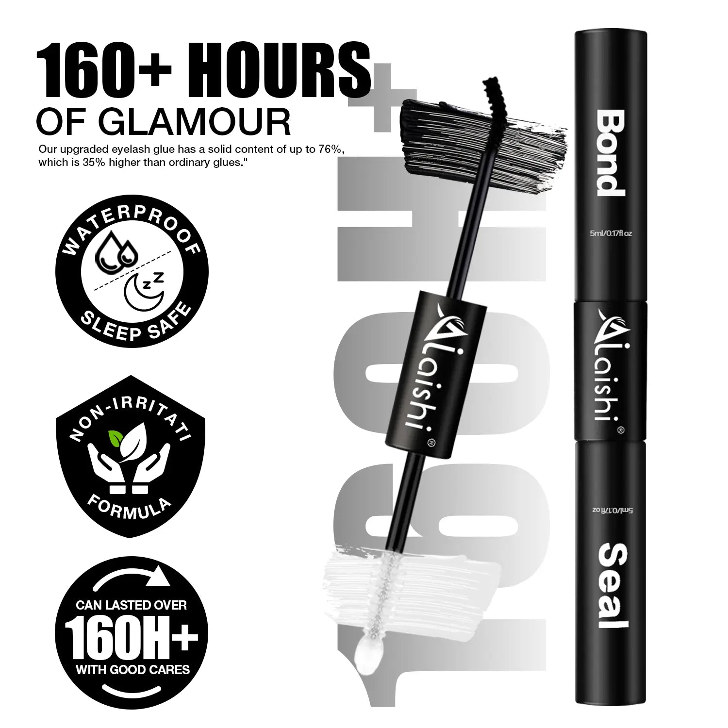 Ailaishi 3D DIY Classic Black and White Eyelash Cluster Set, Including Cluster-Style Single-Length False Lashes, Waterproof Adhesive and Sealant, and Springtock Beginner-Friendly Makeup Tool Kit for Eyelash Clusters.Tiktok Shop Holiday Haul