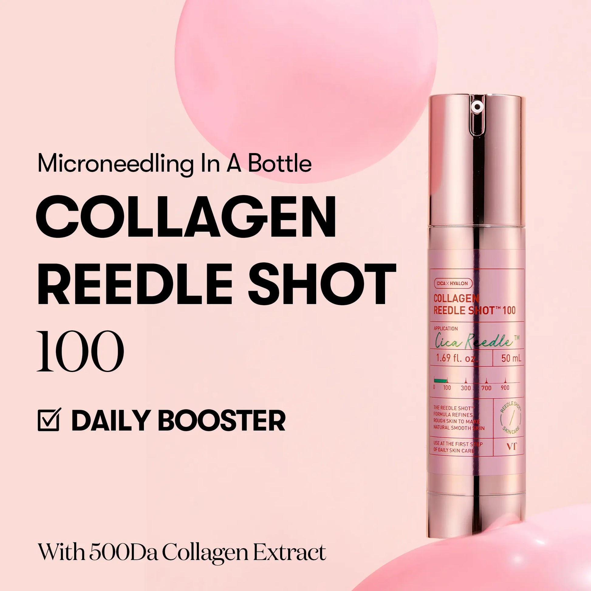 [VT Official][Tiktok Shop Exclusive] Affordable Pink Collagen Skincare Bundle | Collagen Reedle Shot | Sheet Mask | Serum | Overnight Hydrogel Mask | Lip Plumper | Korean Skincare Set
