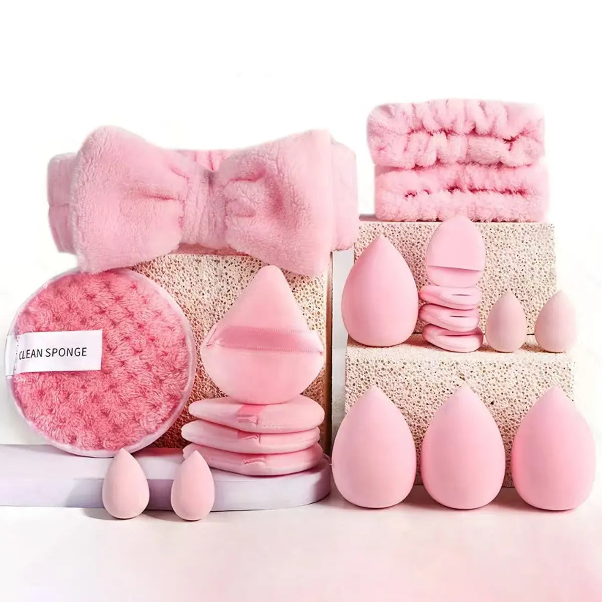 Makeup Brush Set with Sponge and Puff, Synthetic Makeup Brushes, Ultimate Beauty Tools Kit, Complete Cosmetic Brush Collection for Flawless Application, with Makeup Brush Organizer, Makeup Brush Full Set