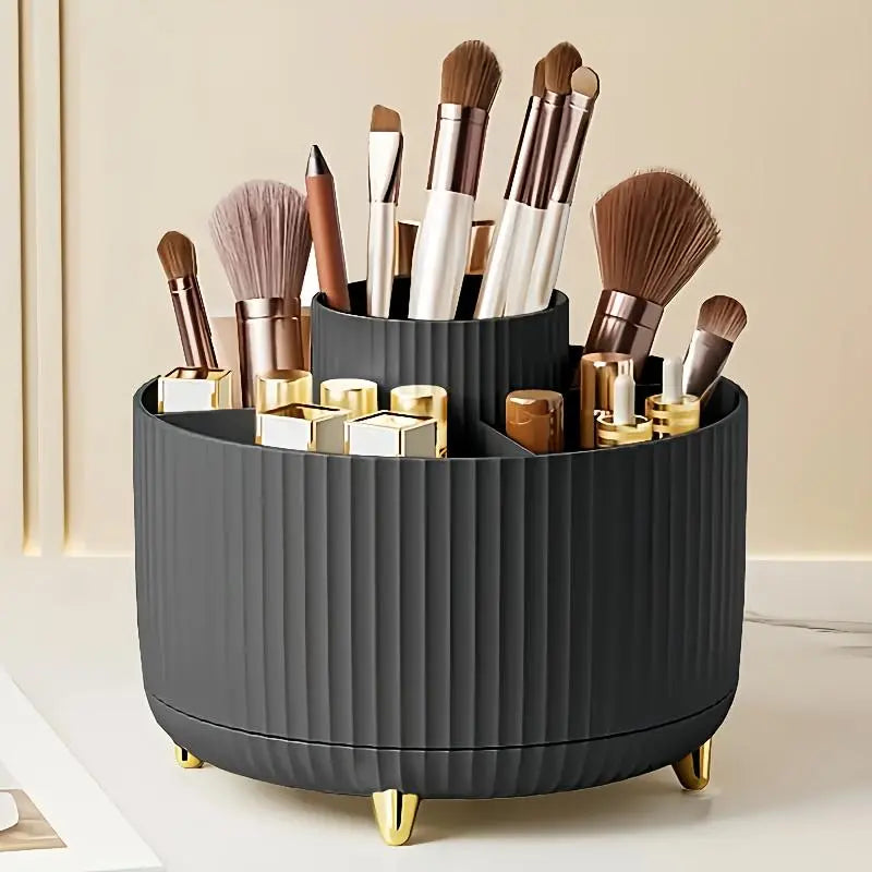 Makeup Brush Storage Box, 1 Count Multi-Functional Makeup Brush Holder, Durable Makeup Organizer for Bedroom Bathroom