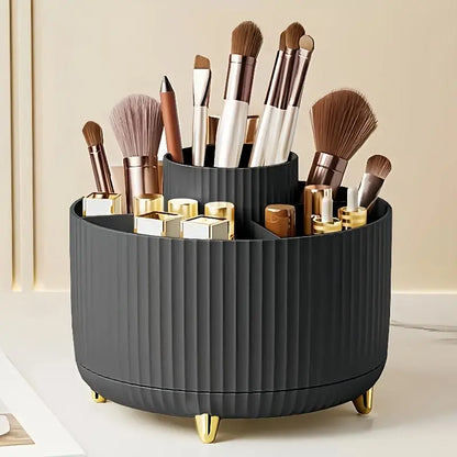 Makeup Brush Storage Box, 1 Count Multi-Functional Makeup Brush Holder, Durable Makeup Organizer for Bedroom Bathroom