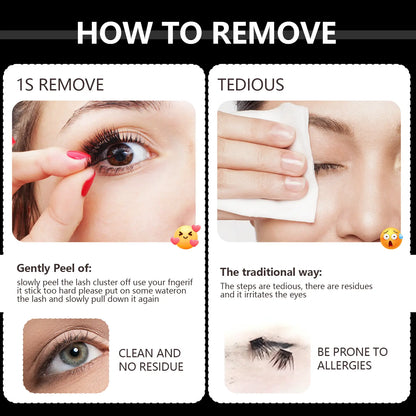 Cofier No Glue DIY Lash Kit Lash Lift Kit at Home Press on Lash Self-Adhesive Eyelash Kit Individual Lashes Beginner Friendly with Tweezers 80/90/120 Pcs Cosmetic Makeup Bottom Lash Clusters