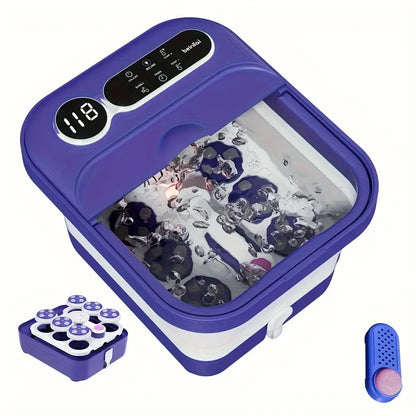 Foldable, Self-Heating Foot Cleaner Machine; Temperature-Controlled Foot Basin with Massage Rollers, Bubbles, and a Removable Footrest—The Perfect Gift for Family and Friends, and an Excellent Choice for Mother'S Day Gifts.