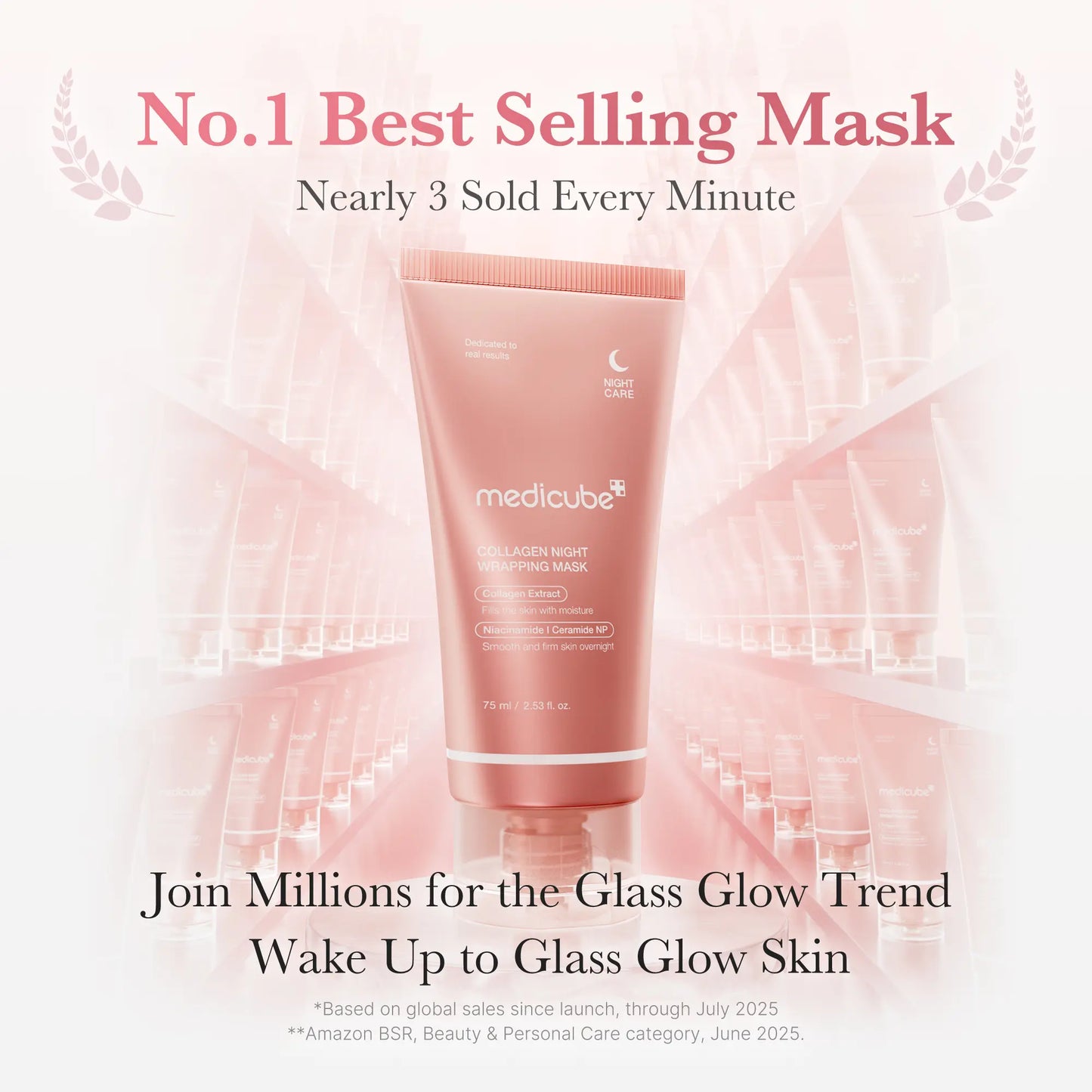 [Medicube] Pink Glass Glow Routine SetㅣK-Beauty Viral Glass Glow Device, PDRN Pink Peptide Toner, PDRN Pink Peptide Serum, Collagen Repair