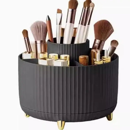 Makeup Brush Storage Box, 1 Count Multi-Functional Rotating Makeup Brush Holder, Durable Makeup Organizer for Bedroom Bathroom, Makeup Storage Organizer, Bedroom Accessories