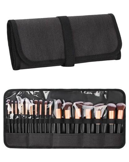 Relavel Makeup Brush Holder,Makeup Brush Organizer,Travel Makeup Brushes Bag Cosmetic Bags Pouch for Women Eyebrow Pencil Brushes Makeup Artist -Brushes Not Included