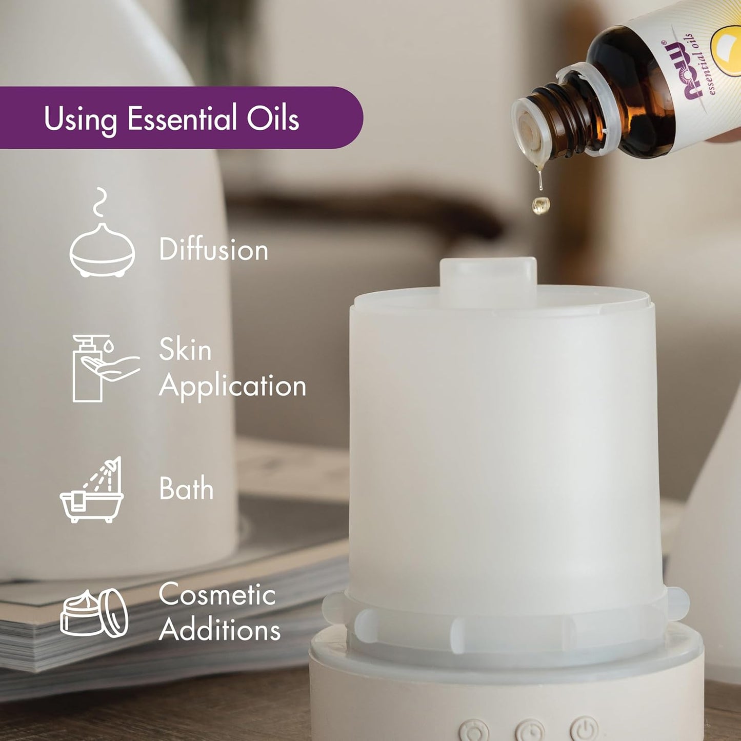 NOW Essential Oils, Lemongrass Oil, Uplifting Aromatherapy Scent, Steam Distilled, 100% Pure, Vegan, Child Resistant Cap, 4-Ounce