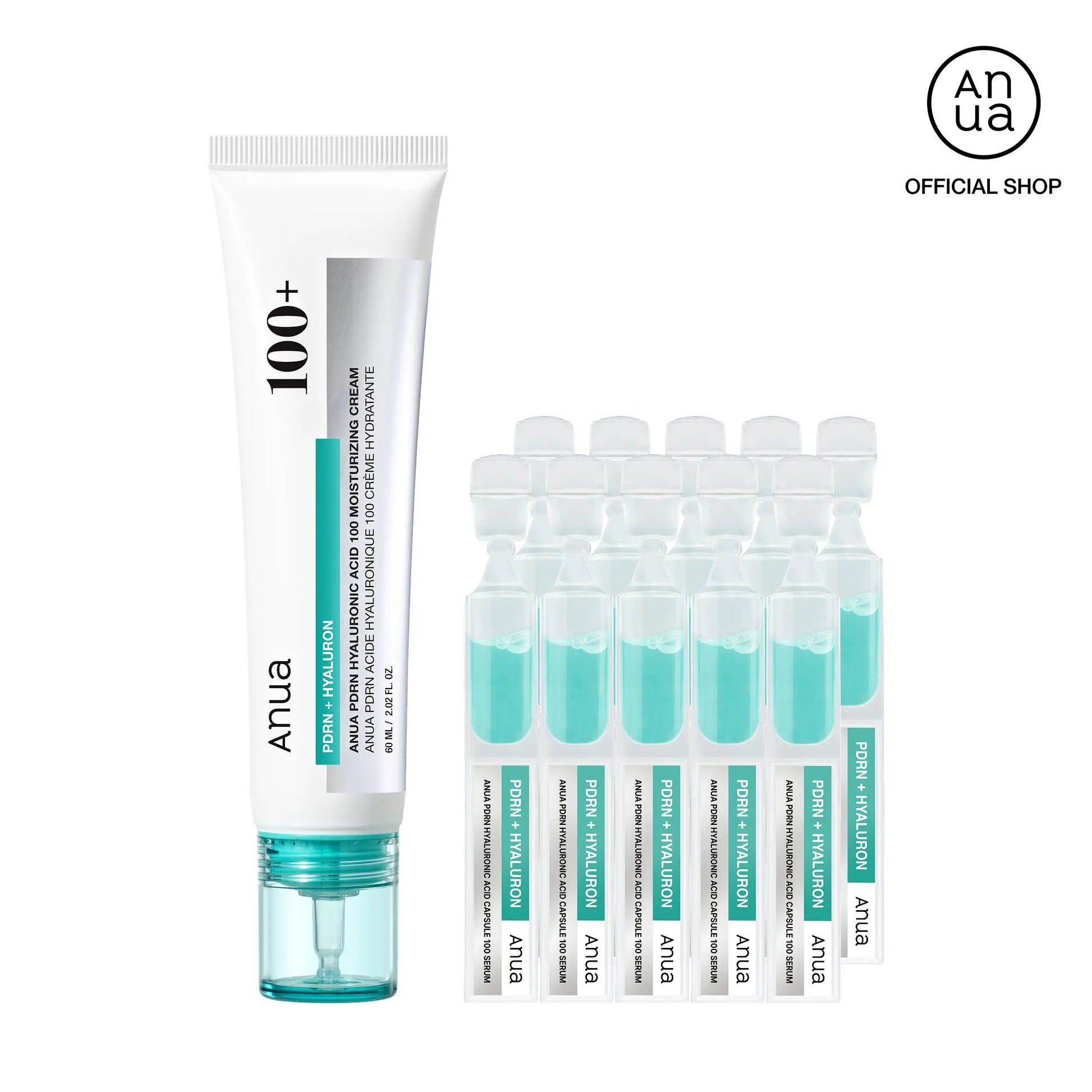 [Anua Official Shop] PDRN Hyaluronic Acid 100 Moisturizing Cream (60Ml) | Moisturizer, Hydrating, Glow, Korean Glass Skin, Korean Skincare, Collagen, Lightweight