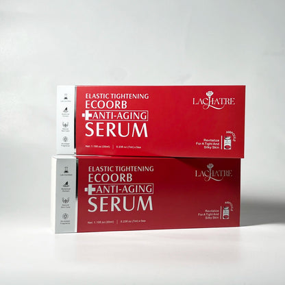 LACHATRE BEAUTY: Red Elastic Tightening Ecoorb Anti-Aging Serum with Hydrolyzed Collagen & Retinol & Multi Peptides for Tight & Silky Skin Firm Skin Tightening Skin Fine Lines Elasticity Face Lifting Skin Repair Anti-Wrinkle Anti-Oxidation Summervibes