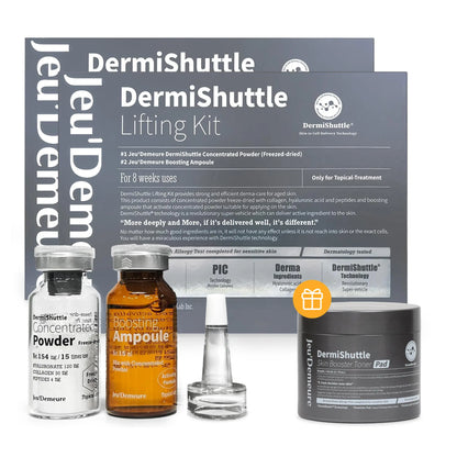 [JEU'DEMEURE] Ageback Face Lift Kit by Dermishuttle, Wrinkle Reduction, Anti-Aging & Deep Moisture, Free-Dried Collagen, Peptide, Hyaluronic Acid Serum, Instant Face Lift Korean Skin Care Home Care Set