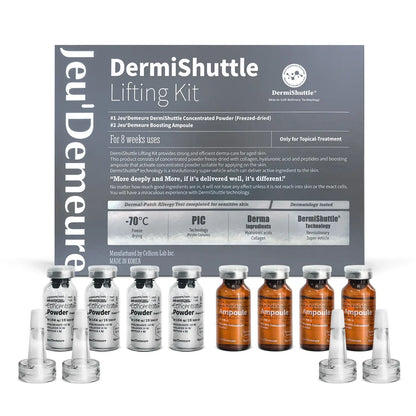 [JEU'DEMEURE] Ageback Face Lift Kit by Dermishuttle, Wrinkle Reduction, Anti-Aging & Deep Moisture, Free-Dried Collagen, Peptide, Hyaluronic Acid Serum, Instant Face Lift Korean Skin Care Home Care Set