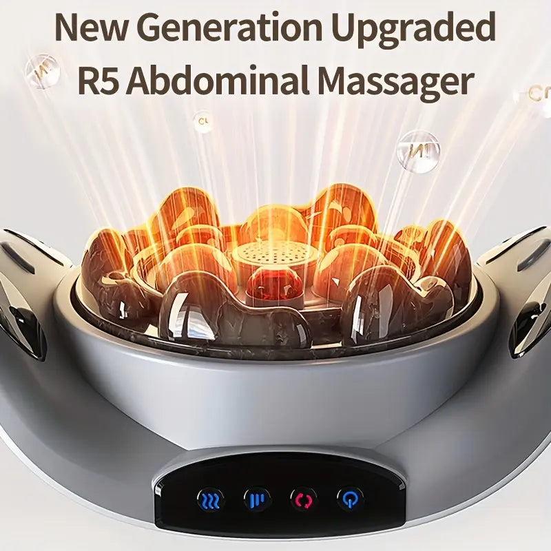 Automatic Abdominal Massager, Heated Needle Stone Abdominal Massager, Electric Massage Machine for Flat Abdomen, Waist and Abdomen Pian,Aid Digestion. Therapy Adjustable Gift Relaxing