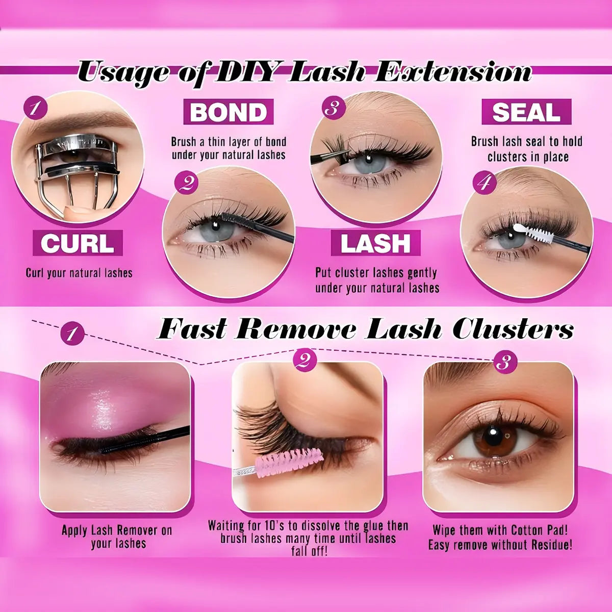 Eyelash Extension Kit 320Pcs, Eyelash Tufts Eyelash Extension Kit - D Curl 9-16Mm Mix 40D Single Eyelash Kit, DIY Personal Eyelash Cluster Kit, Eyelash Gluing & Sealing, Eyelash Extensions, Eyelash Applicator Tool for Home False Eyelash Cluster Kit