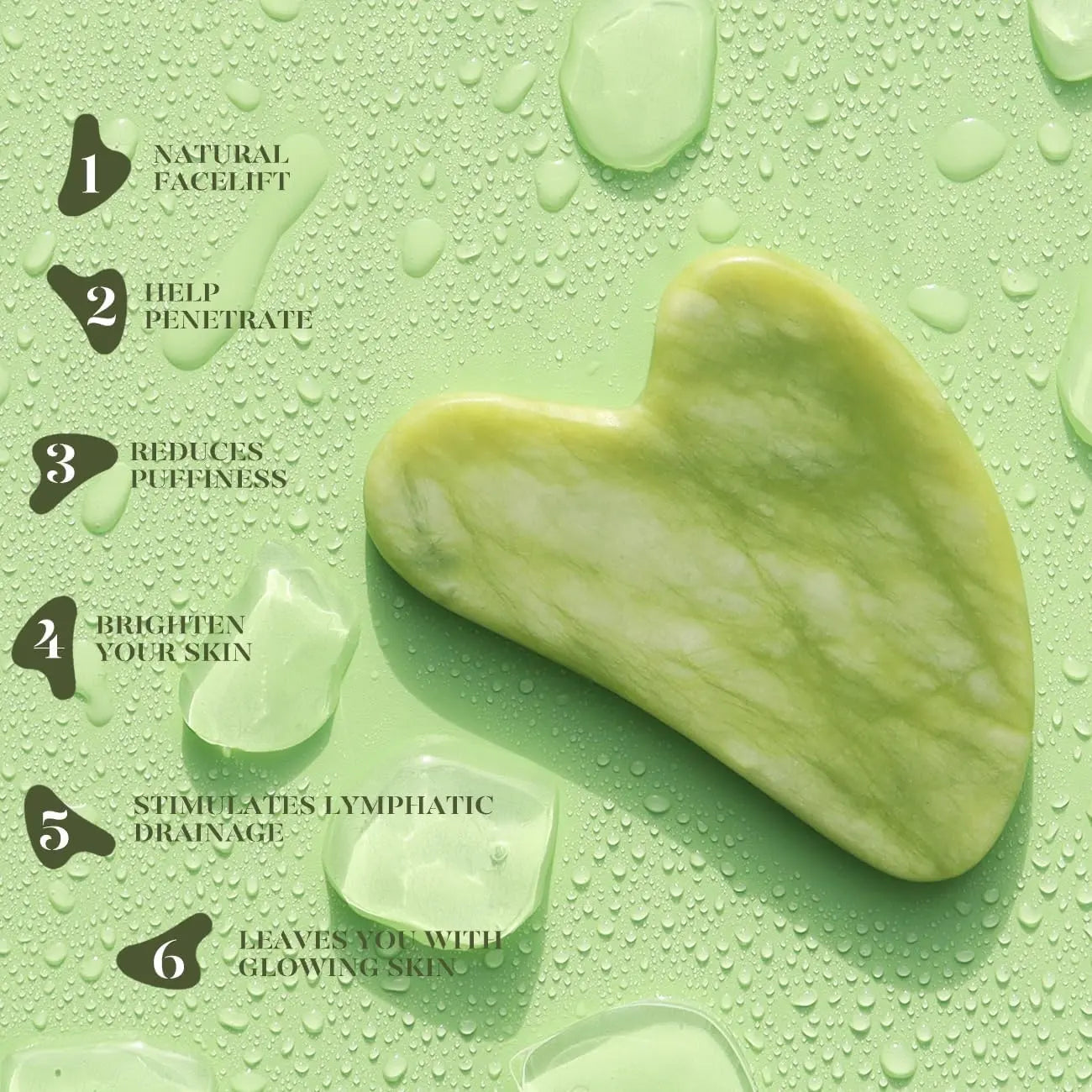 Gua Sha & Jade Roller Facial Tools Face Roller and Gua Sha Set for Puffiness and Redness Reducing Skin Care Routine, Self Care Gift for Men Women Comfort