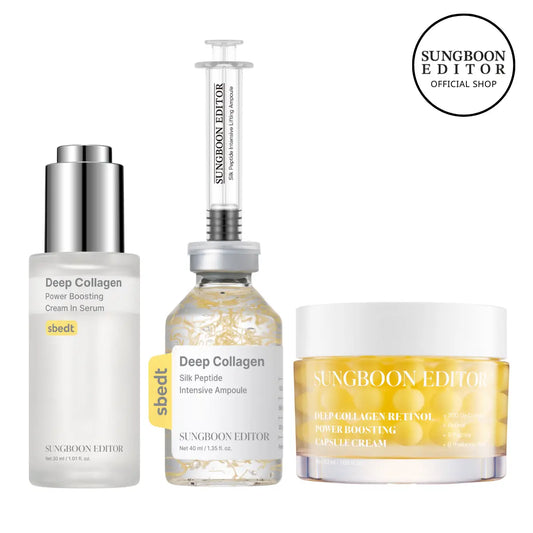 [Sungboon] Complete Firming Care Trio | Retinol, Collagen & Peptide Essentials for Hydration, Elasticity & Radiance Korean Hydrate Moisture Daily Lightweight