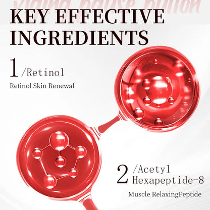 LACHATRE BEAUTY: Red Elastic Tightening Ecoorb Anti-Aging Serum with Hydrolyzed Collagen & Retinol & Multi Peptides for Tight & Silky Skin Firm Skin Tightening Skin Fine Lines Elasticity Face Lifting Skin Repair Anti-Wrinkle Anti-Oxidation Summervibes