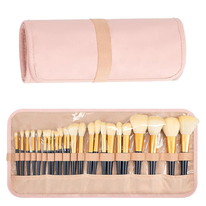 Relavel Makeup Brush Holder,Makeup Brush Organizer,Travel Makeup Brushes Bag Cosmetic Bags Pouch for Women Eyebrow Pencil Brushes Makeup Artist -Brushes Not Included