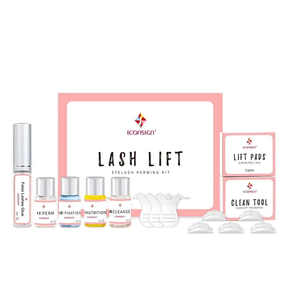 Eyelash Lift Kit, 1 Set Professional Salon Semi-Permanent Curling Eyelash Perm Kit with Lash Shields and Eye Gel Pads, Makeup Products, Makeup, Eyelash Perming Kit Cosmetic, Eyelash Fixer