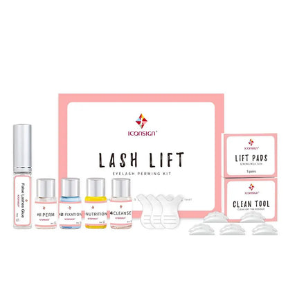 Eyelash Lift Kit, 1 Set Professional Salon Semi-Permanent Curling Eyelash Perm Kit with Lash Shields and Eye Gel Pads, Makeup Products, Makeup, Eyelash Perming Kit Cosmetic, Eyelash Fixer
