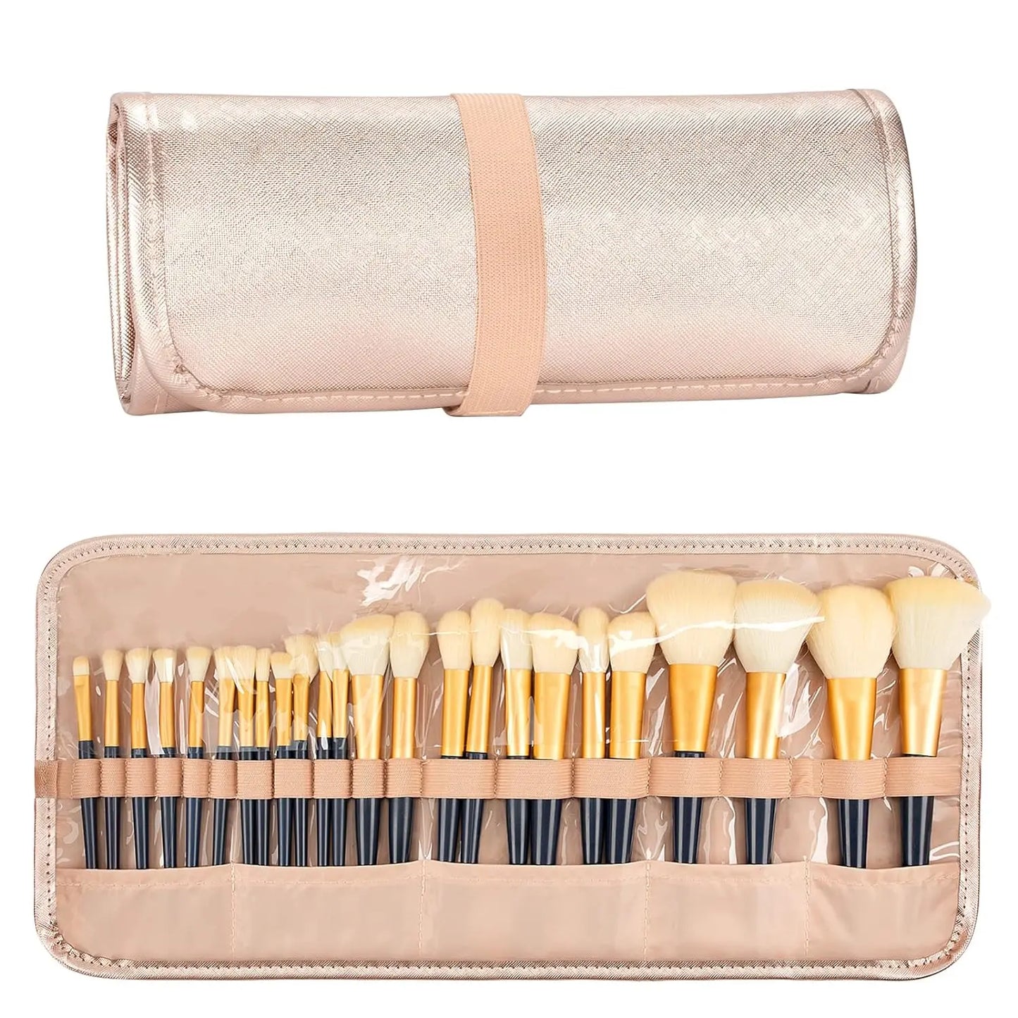 Relavel Makeup Brush Holder,Makeup Brush Organizer,Travel Makeup Brushes Bag Cosmetic Bags Pouch for Women Eyebrow Pencil Brushes Makeup Artist -Brushes Not Included
