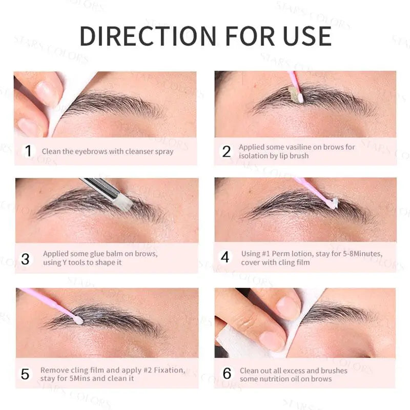 Eyelashes Lift Kit, 1 Box 2 in 1 Lash & Brow Lift Kit, Lash Lift Kit, Eyelash Perm Kit for Beginner , Makeup Products Eyelash & Eyebrow Accessories Tool Set, Including Perm Lotion, Glue Balm, Eyelash Curler, Brow Lamination