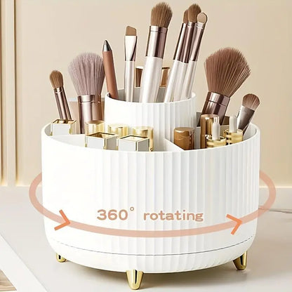 Makeup Brush Storage Box, 1 Count Multi-Functional Makeup Brush Holder, Durable Makeup Organizer for Bedroom Bathroom
