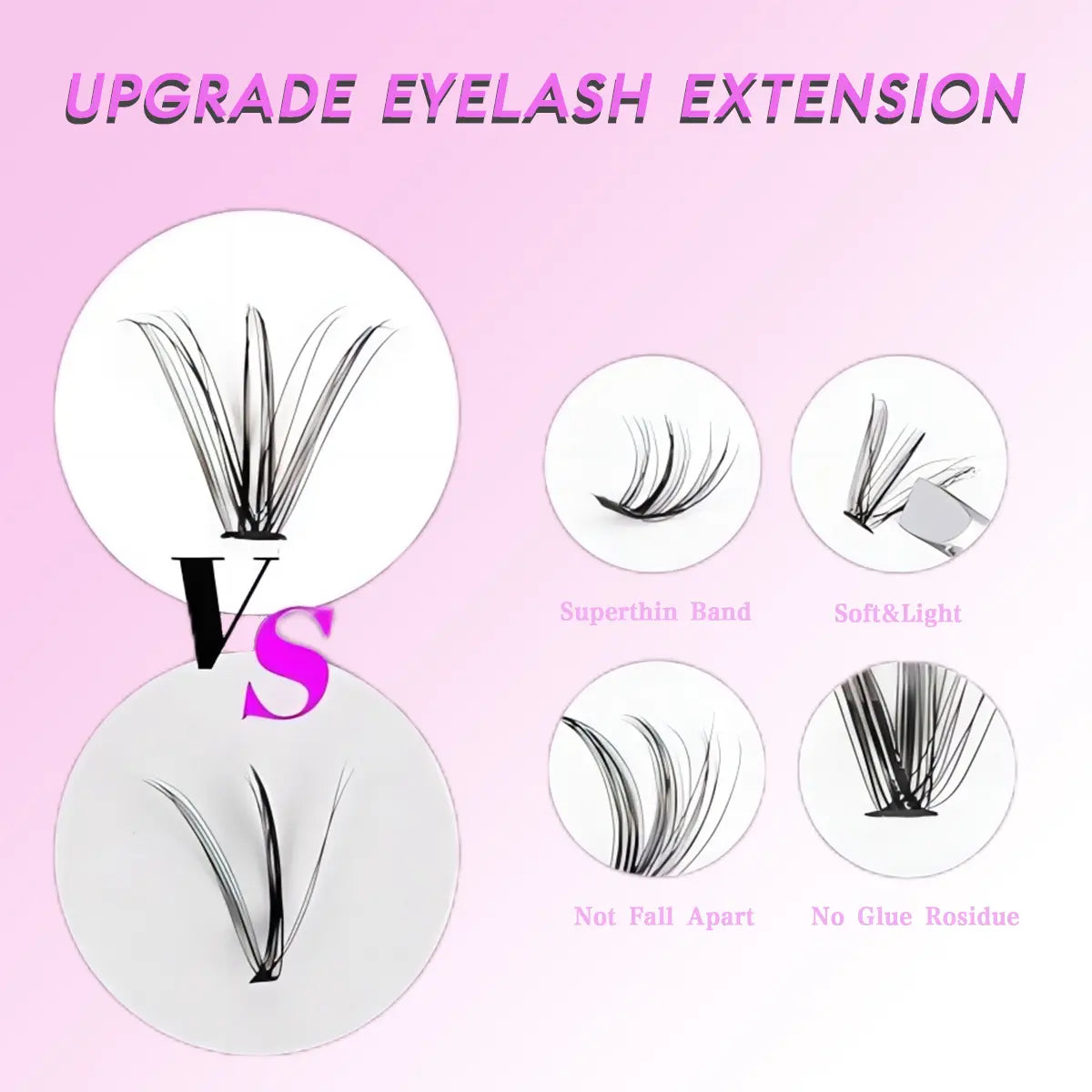Eyelash Extension Kit 320Pcs, Eyelash Tufts Eyelash Extension Kit - D Curl 9-16Mm Mix 40D Single Eyelash Kit, DIY Personal Eyelash Cluster Kit, Eyelash Gluing & Sealing, Eyelash Extensions, Eyelash Applicator Tool for Home False Eyelash Cluster Kit