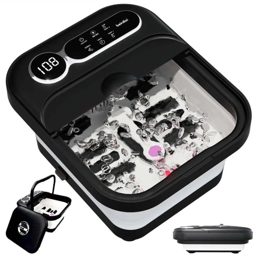 Foldable, Self-Heating Foot Cleaner Machine; Temperature-Controlled Foot Basin with Massage Rollers, Bubbles, and a Removable Footrest—The Perfect Gift for Family and Friends, and an Excellent Choice for Mother'S Day Gifts.