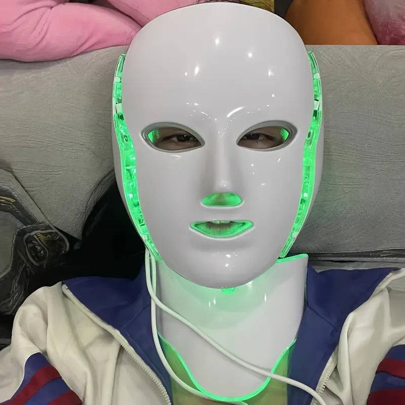 Face and Neck,Red Light Face Mask,Face Care Product,Gross Skin Care,Facial Beauty Massager,Light Therapy Mask Personal Skin Care Product,Glow Mask Beauty Mask,Led Face Mask with Red & Infrared Light Wrinkle Removal Firming Gentle Gift