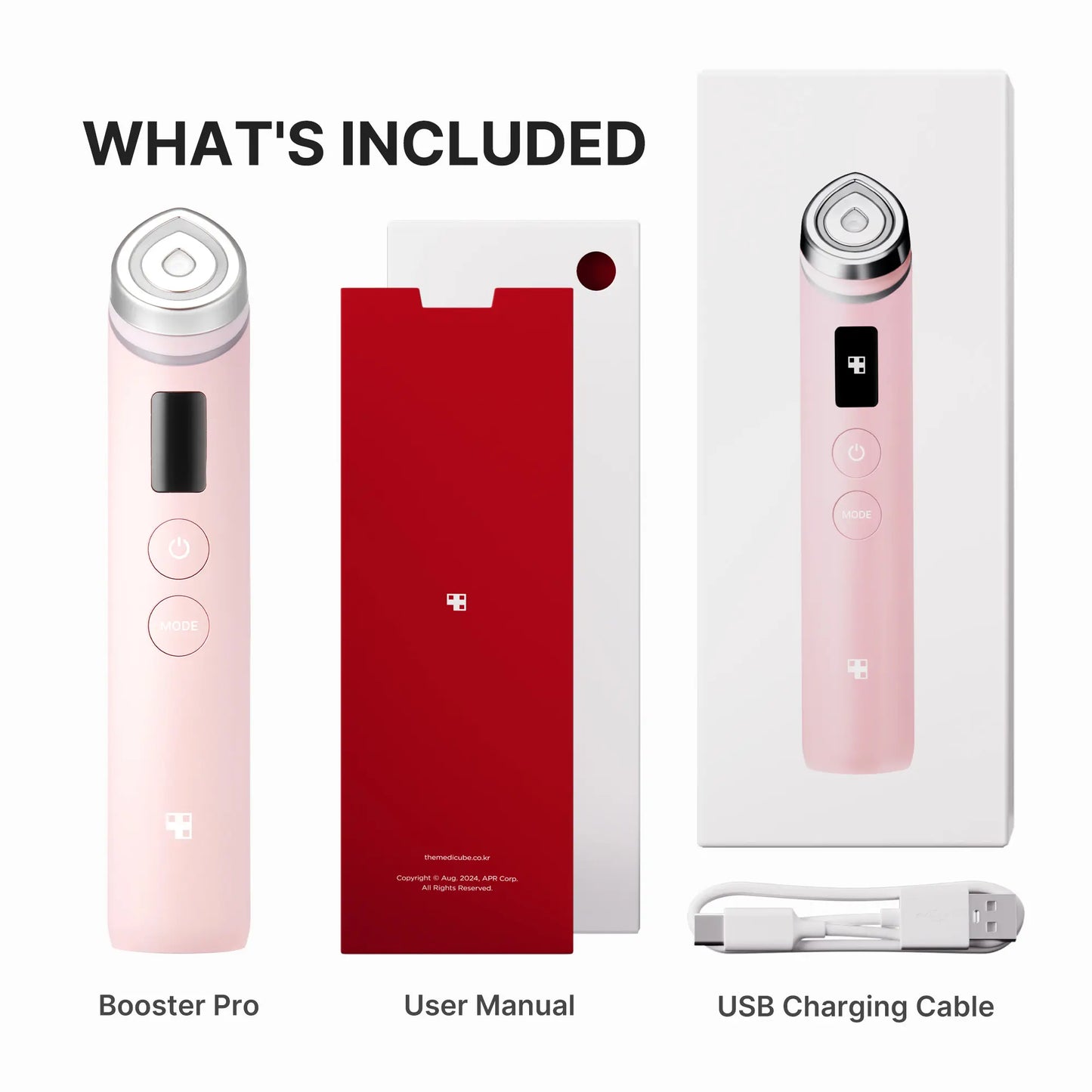 [Medicube] Pink Glass Glow Routine SetㅣK-Beauty Viral Glass Glow Device, PDRN Pink Peptide Toner, PDRN Pink Peptide Serum, Collagen Repair