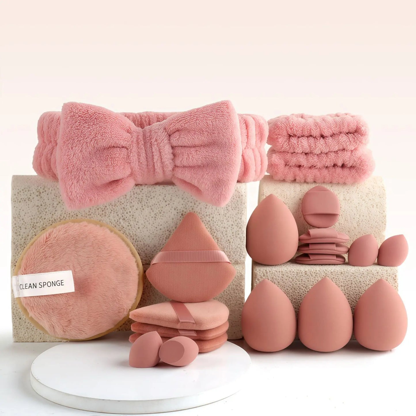 Makeup Brush Set with Sponge and Puff, Synthetic Makeup Brushes, Ultimate Beauty Tools Kit, Complete Cosmetic Brush Collection for Flawless Application, with Makeup Brush Organizer, Makeup Brush Full Set