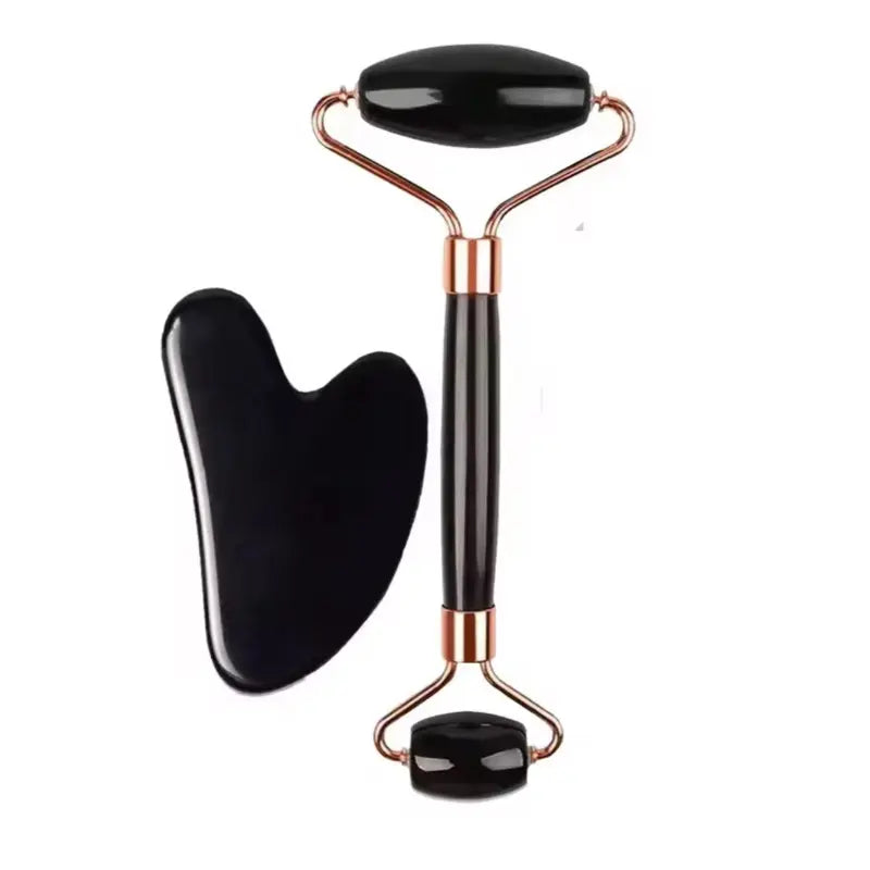 Ice Face Roller & Gua Sha Massage Tool Set | Cooling Facial Skincare Tools