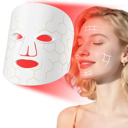 Red Light Therapy Mask for Face 8 Modes LED Face Mask Light Therapy with 288 Leds 630Nm & 850Nm Infrared Light Therapy Mask at Home Portable with Timer & 2600Mah Remote Control for Anti-Aging